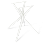 Стол обеденный с круглой столешницей из керамики на четырех белых ножках Sand Ceramics варинант исполнения - 5 | Loft Concept в Ульяновске