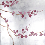 Обои ручная роспись Cherry Tree Special Colourway on Sterling Silver gilded paper варинант исполнения - 1 | Loft Concept в Ульяновске