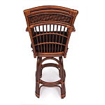 Барный стул из ротанга Eloise коричневый варинант исполнения - 4 | Loft Concept в Ульяновске