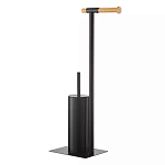 Держатель для туалетной бумаги с ершиком Black Bathroom Accessory варинант исполнения - 3 | Loft Concept в Ульяновске