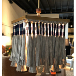 Люстра квадратная плетеная с бахромой Wicker Square Chandelier with Tassels варинант исполнения - 3 | Loft Concept в Ульяновске