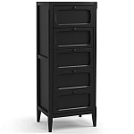 Комод узкий с 5-ю ящиками черный Silva Black Chest of Drawers варинант исполнения - 2 | Loft Concept в Ульяновске