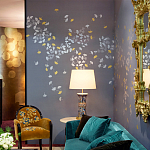 Обои ручная роспись Gingko Colourway SC-98 on Gun Metal dyed silk варинант исполнения - 2 | Loft Concept в Ульяновске