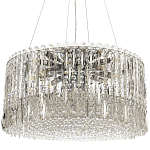 Круглая люстра с металлическими и хрустальными подвесками Bonnay Crystal Chrome Chandelier варинант исполнения - 5 | Loft Concept в Ульяновске