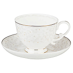 Чайная пара белого цвета из фарфора 250 мл Floral Charm варинант исполнения - 1 | Loft Concept в Ульяновске