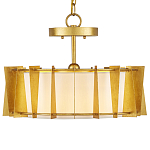 Потолочный светильник круглый с каркасом в форме треугольников и тканевым абажуром Brutal Light варинант исполнения - 1 | Loft Concept в Ульяновске