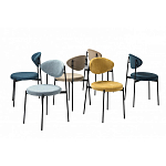 Стул металлический с мягкой спинкой и сиденьем из велюра Alfie Chair варинант исполнения - 8 | Loft Concept в Ульяновске