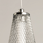 Люстра круглая каскадня с 5-ю плафонами из металлической сетки Mesh Lampshade Lighting варинант исполнения - 9 | Loft Concept в Ульяновске