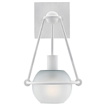 Бра белое с матовым стеклянным плафоном в форме шара White Lighthouse варинант исполнения - 2 | Loft Concept в Ульяновске