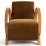 Кресло с круглыми деревянными подлокотниками Modesto Chair варинант исполнения - 2 | Loft Concept в Ульяновске