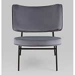 Мини-кресло District Lounge велюр серый варинант исполнения - 4 | Loft Concept в Ульяновске