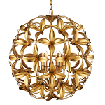 Люстра в форме шара из золотых лепестков Hanging Flowers варинант исполнения - 1 | Loft Concept в Ульяновске