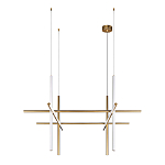 Люстра с 6-ю цилиндрическими плафонами на тонких тросах Trumpet tube варинант исполнения - 6 | Loft Concept в Ульяновске