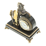 Часы настольные бронзовые с декором в виде коня Horse Stone Clock варинант исполнения - 6 | Loft Concept в Ульяновске