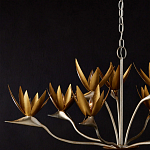 Люстра с плафонами в виде цветов Golden Bird of Paradise варинант исполнения - 6 | Loft Concept в Ульяновске