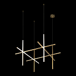 Люстра с 6-ю цилиндрическими плафонами на тонких тросах Trumpet tube варинант исполнения - 5 | Loft Concept в Ульяновске