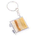 Зеркало брелок складное двухстороннее из натурального камня Оникс Silver Stone Mirrors варинант исполнения - 4 | Loft Concept в Ульяновске