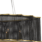 Люстра овальная в сочетании черного и золотого цвета Mesh Lighting варинант исполнения - 1 | Loft Concept в Ульяновске