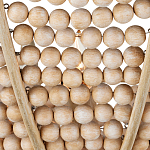 Люстра из деревянных бусин с подвесками в виде капель Wooden Beads варинант исполнения - 4 | Loft Concept в Ульяновске