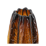 Ваза стеклянная янтарного цвета с текстурированным силуэтом Carambola варинант исполнения - 2 | Loft Concept в Ульяновске