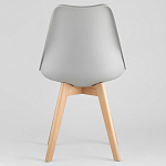 Стул с основой из пластика и мягким сиденьем Arvika Grey варинант исполнения - 5 | Loft Concept в Ульяновске