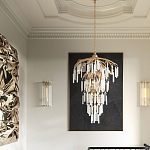 Люстра многоярусная с трубчатыми подвесками Dripping Crystals варинант исполнения - 4 | Loft Concept в Ульяновске