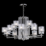 Люстра многоярусная с 15-ю цилиндрическими плафонами из стекла Laurent варинант исполнения - 2 | Loft Concept в Ульяновске