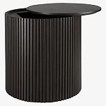 Черный приставной стол с местом для хранения Smart Textured Table варинант исполнения - 1 | Loft Concept в Ульяновске