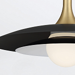 Подвесной светильник с плафоном в форме плоского купола и белой шарообразной лампой Eurofase варинант исполнения - 3 | Loft Concept в Ульяновске