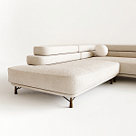 Диван угловой Saint-Trope на ножках с обивкой букле  варинант исполнения - 1 | Loft Concept в Ульяновске