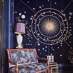 Обои с вышивкой ручной работы Cosmos Original colourway on velvet варинант исполнения - 1 | Loft Concept в Ульяновске