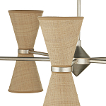 Люстра серебряного цвета с тканевыми абажурами Loft Rope Light варинант исполнения - 1 | Loft Concept в Ульяновске