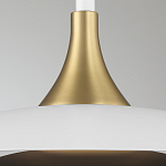 Подвесной светильник с плафоном в форме плоского купола и белой шарообразной лампой Eurofase варинант исполнения - 11 | Loft Concept в Ульяновске