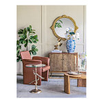 Столик с круглой стеклянной столешницей и корпусом в виде двух павлинов на ветке Table Two Peacocks варинант исполнения - 8 | Loft Concept в Ульяновске