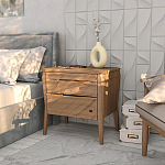 Тумба прикроватная из массива дуба с 2-мя ящиками Tasteful Furniture варинант исполнения - 3 | Loft Concept в Ульяновске