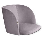 Барный стул со спинкой на 4-х деревянных ножках Сиреневый Велюр Ava Charm варинант исполнения - 2 | Loft Concept в Ульяновске