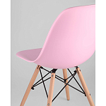 Пластиковый стул на ножках из массива бука Eames Pink варинант исполнения - 3 | Loft Concept в Ульяновске
