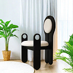 Стул черный из дерева с круглой спинкой Chair in Neoclassical Style варинант исполнения - 1 | Loft Concept в Ульяновске