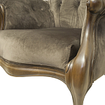 Кресло с мягкой обивкой из коричневого велюра на 4-х деревянных ножках Evelyn Classical Armchair варинант исполнения - 5 | Loft Concept в Ульяновске