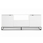 ТВ-тумба белая с  2-мя дверцами и ящиком Strict Lines варинант исполнения - 2 | Loft Concept в Ульяновске