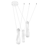 Подвесной светильник белого цвета с 3-мя изогнутыми плафонами Flow Loop варинант исполнения - 4 | Loft Concept в Ульяновске