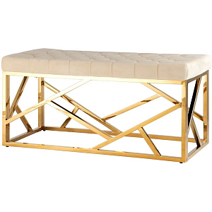 Банкетка бежевый велюр Geometry Serene Phoenix