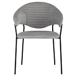 Серый стул с обивкой из искусственной замши Alexis варинант исполнения - 2 | Loft Concept в Ульяновске