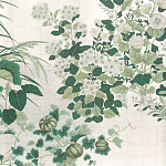 Обои ручная роспись Uki Hana Original Colourway on 12 Carat White Gold gilded paper варинант исполнения - 2 | Loft Concept в Ульяновске