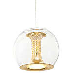 Подвесной светильник со стеклянным плафоном Inner Gleam Globe gold  варинант исполнения - 2 | Loft Concept в Ульяновске