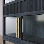 Витрина Primo со стеклянными фасадами и 2 ящиками Черный дуб варинант исполнения - 5 | Loft Concept в Ульяновске