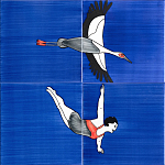 Плитка с узором Аист варинант исполнения - 1 | Loft Concept в Ульяновске