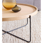 Журнальный стол с круглой деревянной столешницей Urban Style Space варинант исполнения - 3 | Loft Concept в Ульяновске