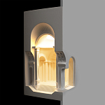 Встраиваемый в стену гипсовый светильник под покраску с арками и рельефными колоннами Antiquity Athena варинант исполнения - 1 | Loft Concept в Ульяновске