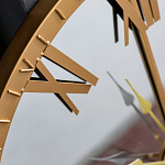 Часы настенные зеркальные с золотым металлическим циферблатом Mirror Tower Clock варинант исполнения - 2 | Loft Concept в Ульяновске